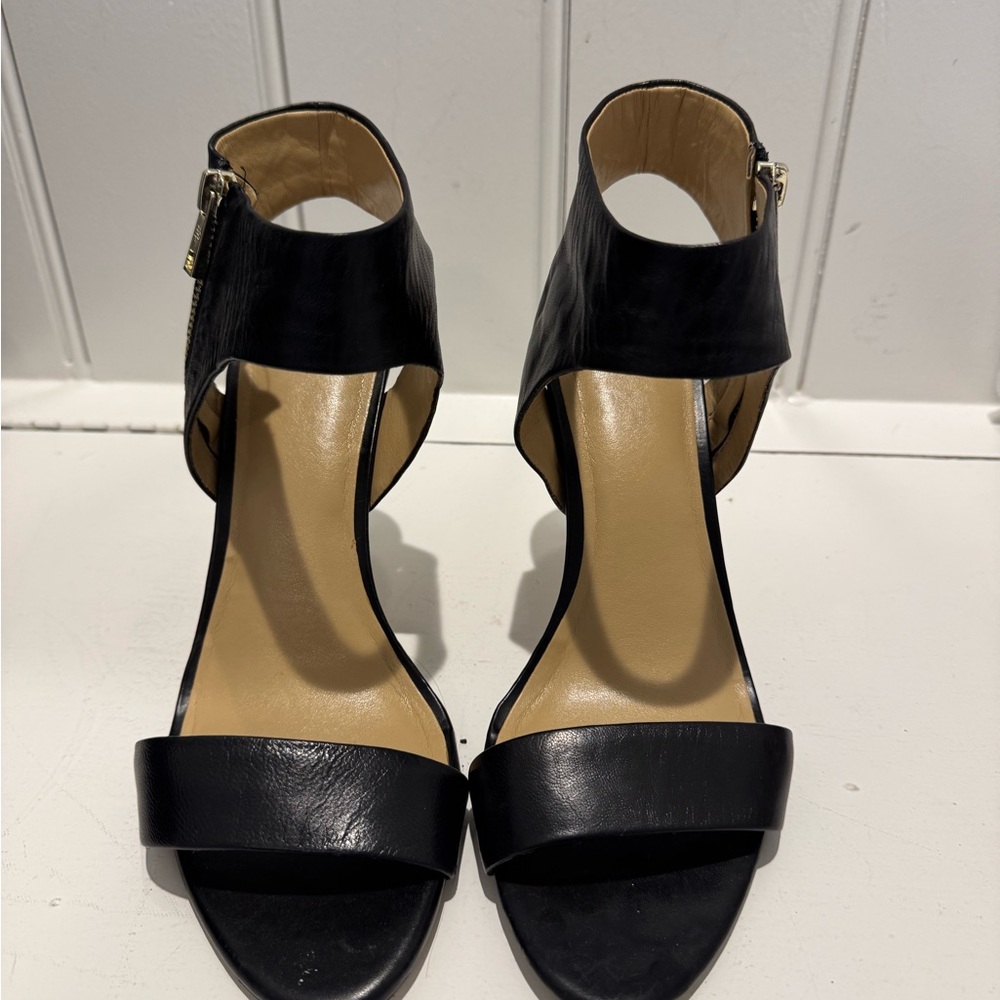 Ann Taylor Black Leather Heels